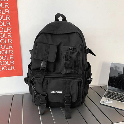 Pocket Backpack Men Canvas Bag Laptop Backpacks Student School Bags Women