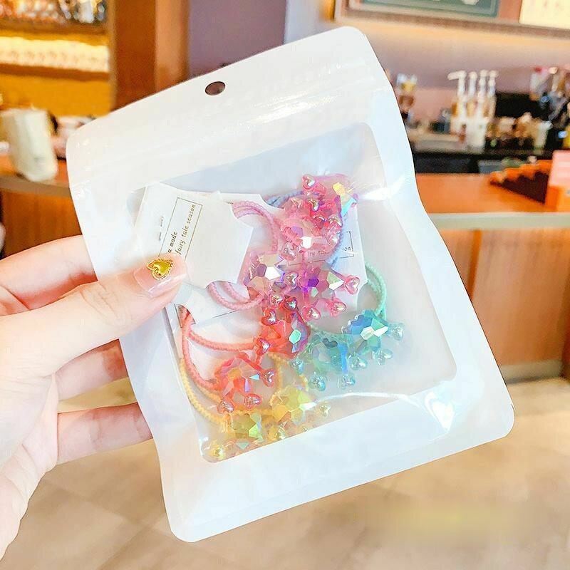 Hair Bands 10/20 Pcs/Bag Shiny Flowers Baby Scrunchies Rubber Kids Accessories