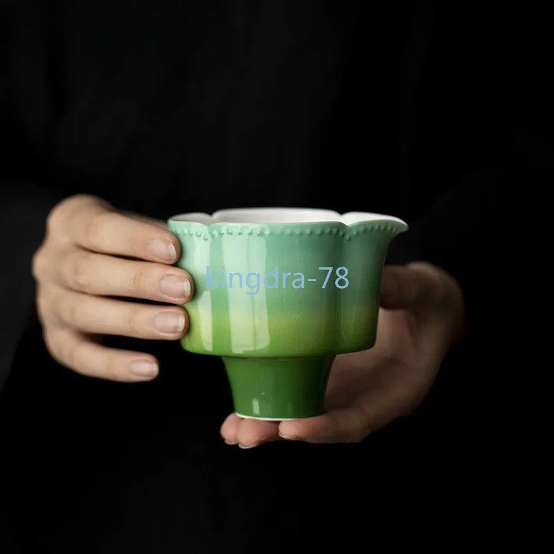 215ml Ceramic Handmade Tea Dispenser Cha Hai Justice Cup Fair Mug Kungfu Teaware