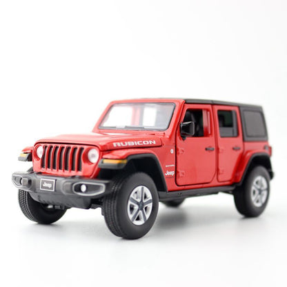 1:32 Diecast JEEP Rubicon SUV Metal Car Model Toy Door Open Sound Light Gift
