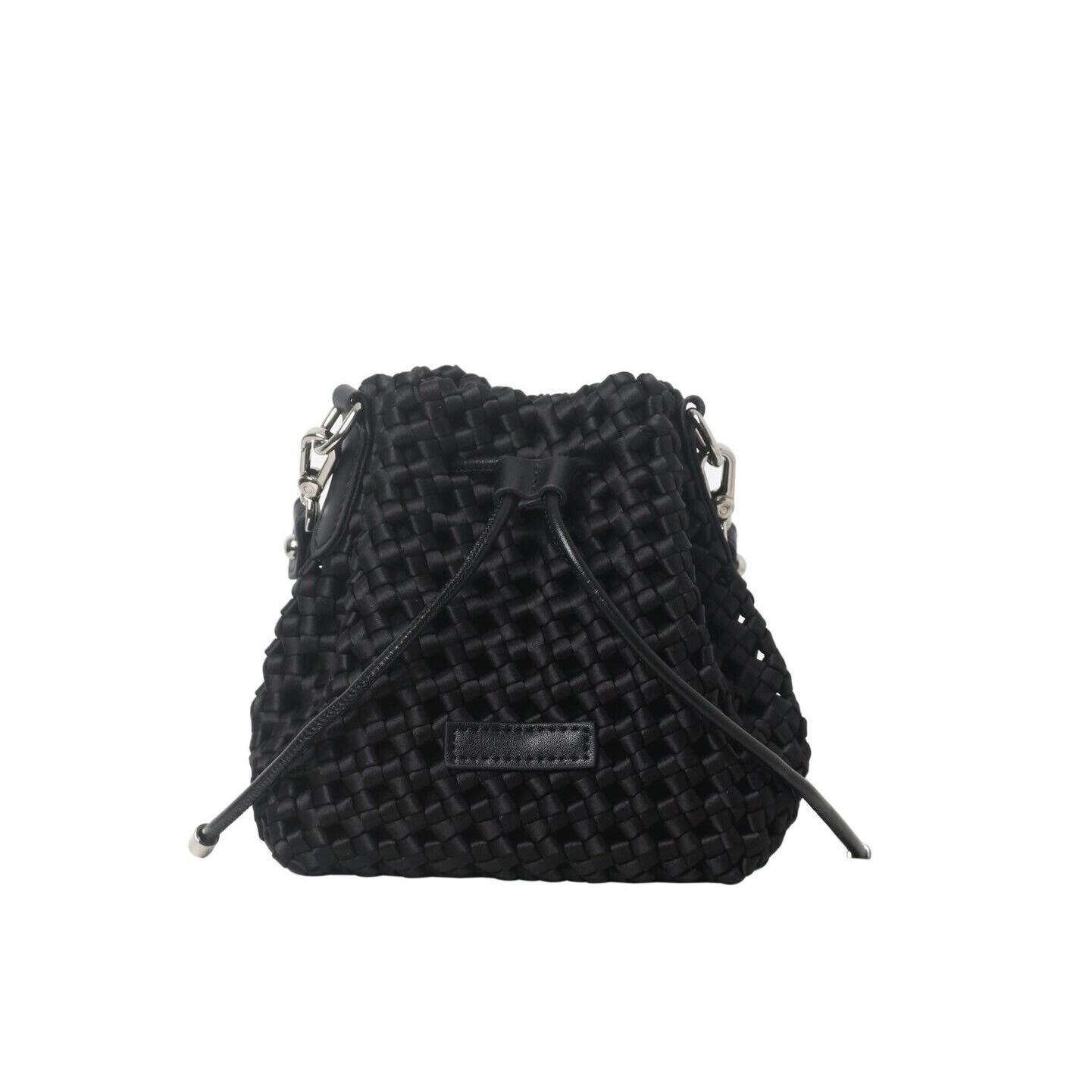 Small Mini Woven Nylon Drawstring Bucket Bag Purse Crossbody Crossbody Handbag