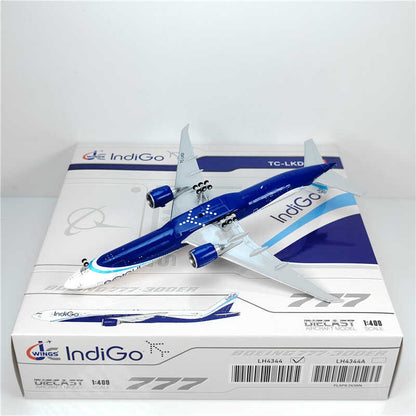 1:400 JC Wings IndiGo BOEING B777-300ER Passenger Airplane Diecast Model