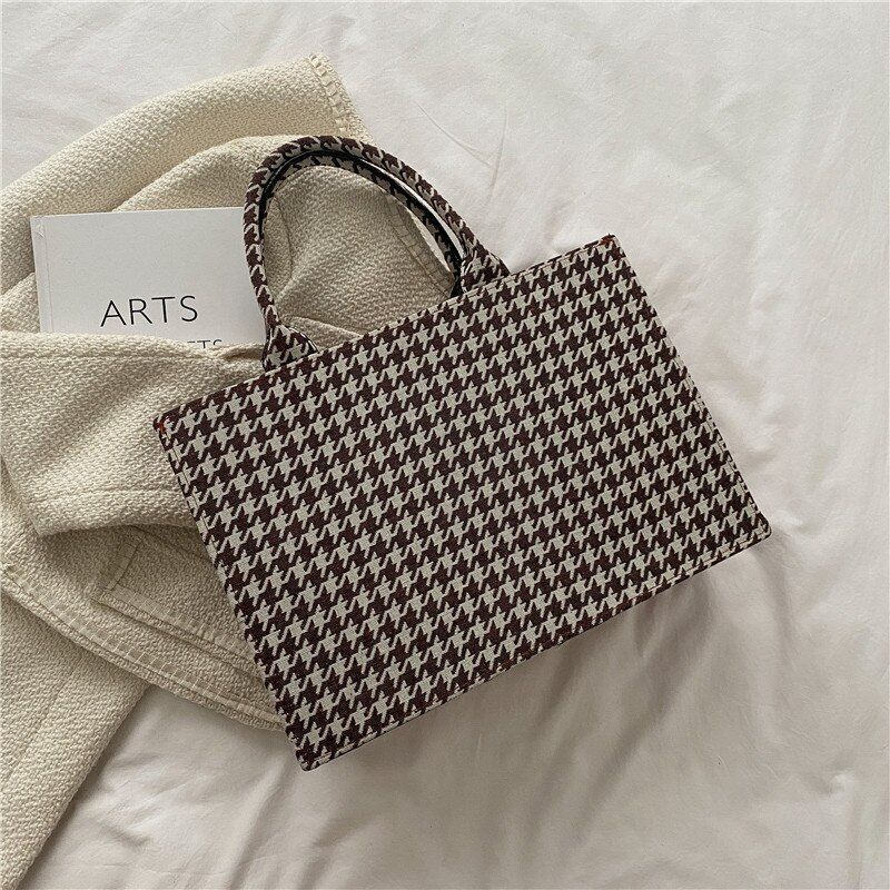 Large Handbag Women Synthetic Leather Square Vintage Shopper Bag 36*25*12 CM 1PC