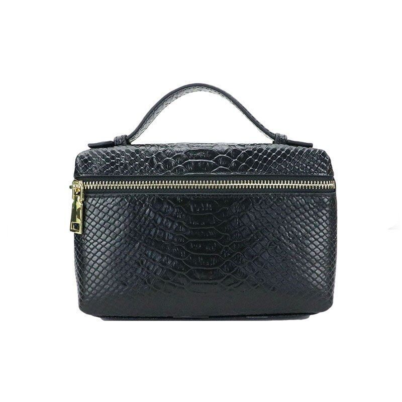 Handbag Embossed Ostrich Leather Portable Bag Small Clutch Bag Purse 19*12*6 CM