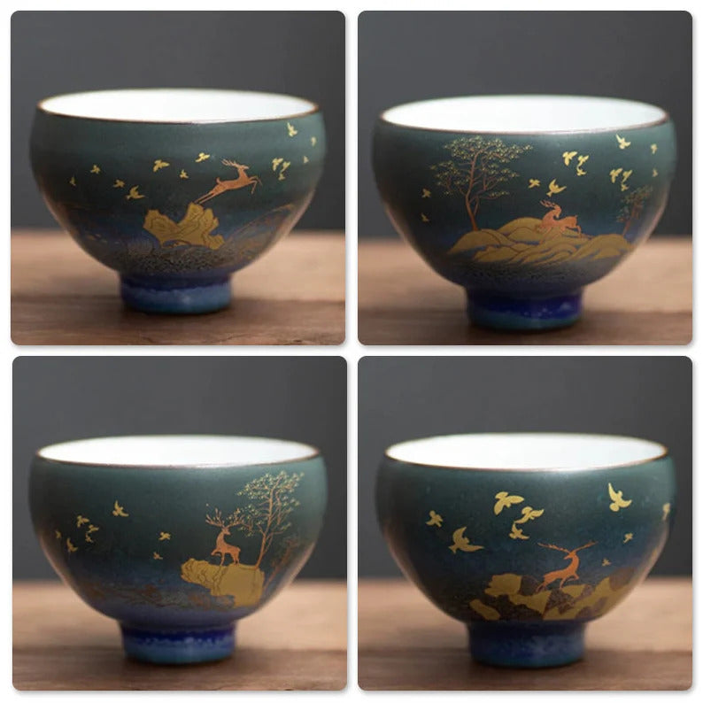 This ceramic teacup include : x 1 Tea cup (6.2x6.7cm 70ml)