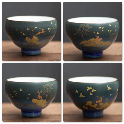 This ceramic teacup include : x 1 Tea cup (6.2x6.7cm 70ml)