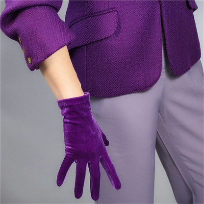 Fashion Velvet Gloves 22/40/50/60/70cm Long Opera Women Elastic Touchscreen Mitt