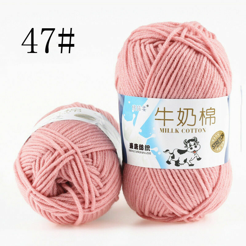 Hot Sale 50g Hand-woven Chunky Yarn Soft Milk Cotton Knitting Baby wool yarn