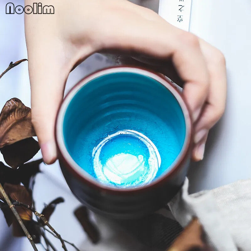Retro Ceramic Ice Cracked Glaze Teacups Tableware Tea Cup Mug Household
