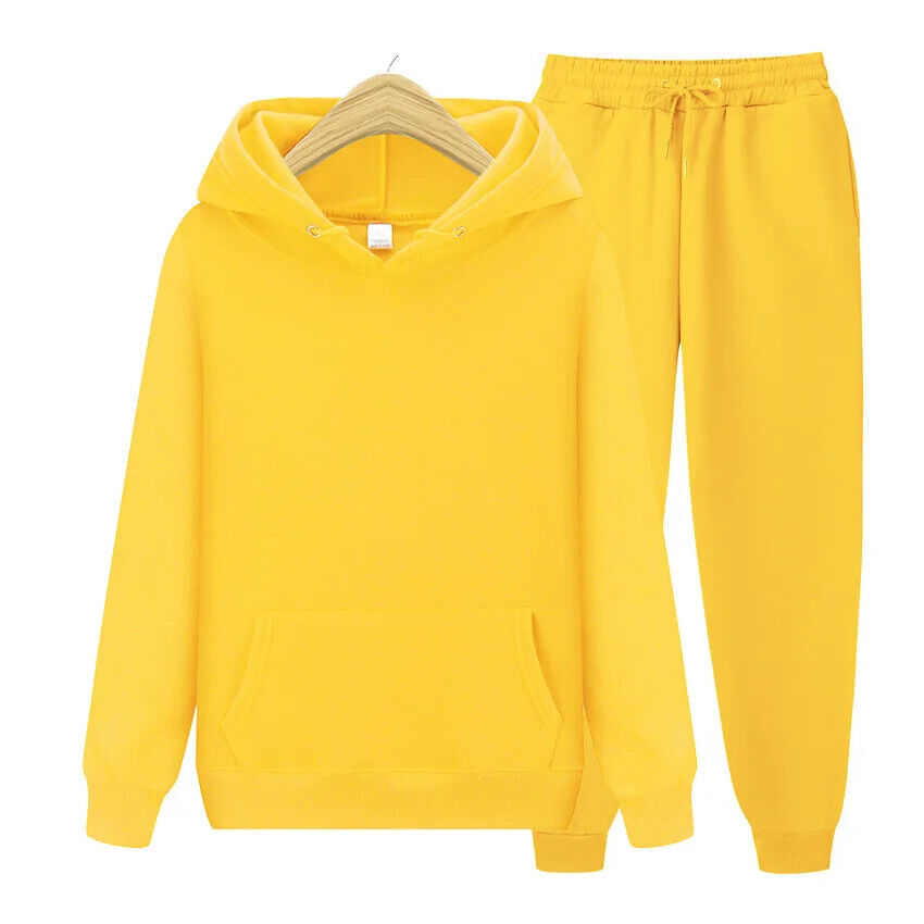 Two Piece Set Women Tracksuit Sportwear Pants Suit Men Autumn Winter Sweatpants