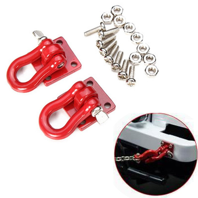 2*Trailer Hook Shackles Buckle For 1/16 WPL B14 B24 C14 RC Car Military Truck