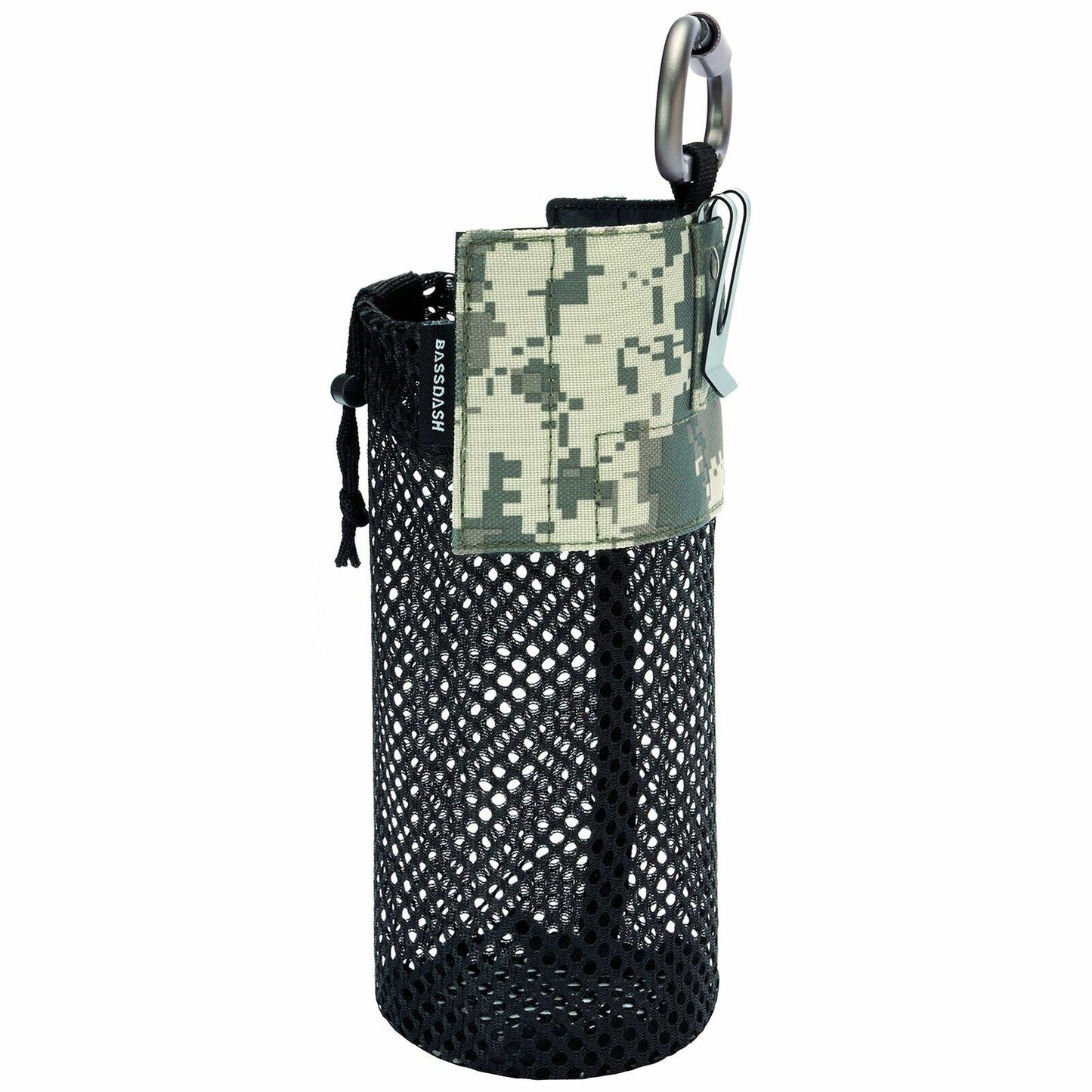 Water Bottle Pouch Mole Straps Clip Carabiner Foldable Mesh Holder Bag Travel