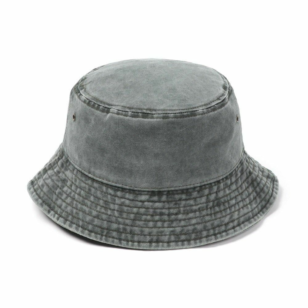 Women's Bucket Hats Retro Washed Cotton Foldable Fisherman Men Outdoor Sunscreen