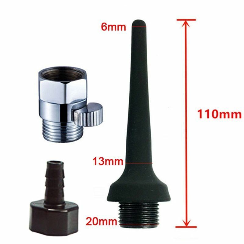 Shower Nozzle Silicone Enema Healthy Rectal Anal Syringe Douche System Vaginal