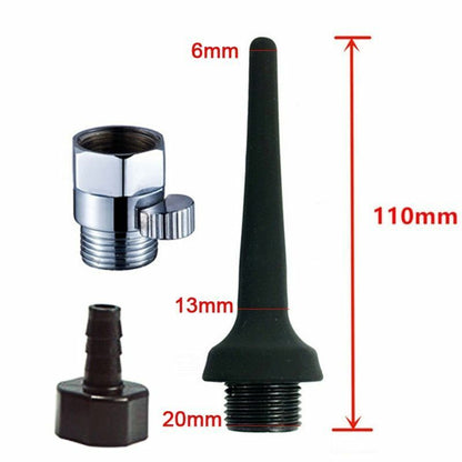 Shower Nozzle Silicone Enema Healthy Rectal Anal Syringe Douche System Vaginal