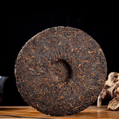 357g Yunnan Royal Court Chen Nian Pu'er Tea Ripe Tea Cake Iceland Qizi Cake Tea