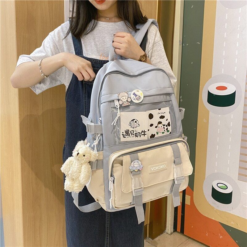Women Backpack Teenager Girl BookBag Laptop Rucksack Student School Bag Female