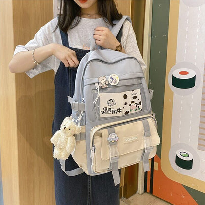 Women Backpack Teenager Girl BookBag Laptop Rucksack Student School Bag Female