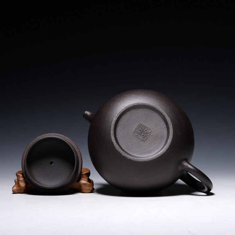 300ml Marked Tea Pot Real Yixing Zisha Clay Pot Handmade Ball Shape Infuser Hole