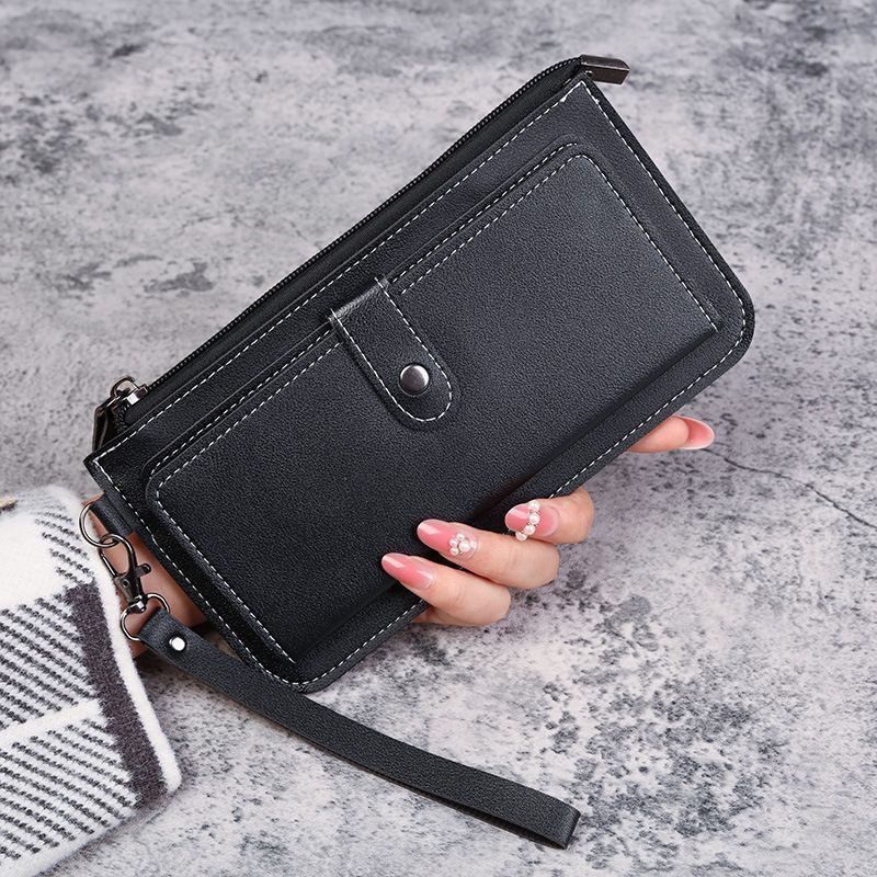 Wallet Multifunctional Synthetic Leather Long Wallets Clutch Buckle Zipper 1 PC