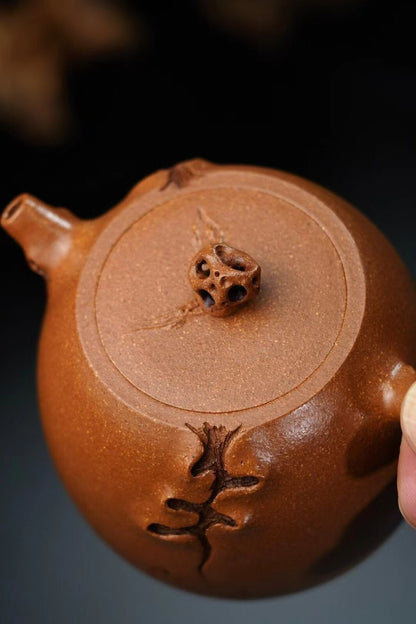260cc chinese Yixing Handmade Zisha JiangPo clay Teapot JingLan Hu Tea Pot
