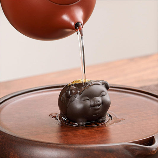 Piggy Tea Pet 4.4cm 1.7in Teapot Cover Holder Kung Fu Tea Tray Accessories