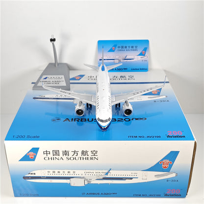 1:200 Aviation CHINA EASTERN AIRBUS A320NEO Passenger Airplane Diecast Model