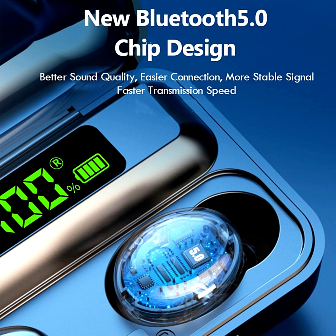 Bluetooth Waterproof Headset TWS 5.0 Wireless Earphone Earbuds Headphones Stereo