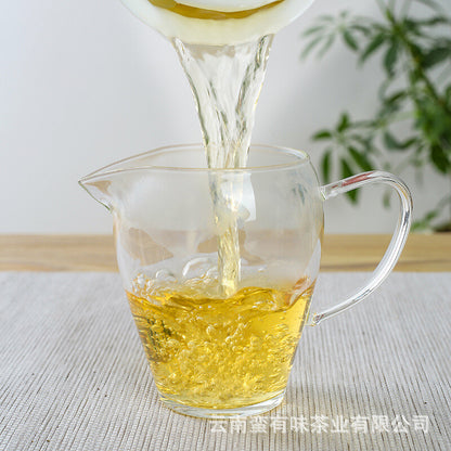 357g Yunnan Pu'er Tea Seven Seed Cake Bangdong Ancient Tree Golden Leaf Raw Tea