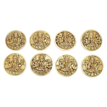Brass Goddess Ashtalakshmi Statue Wall Hanging Set of 8 Idol Figurine