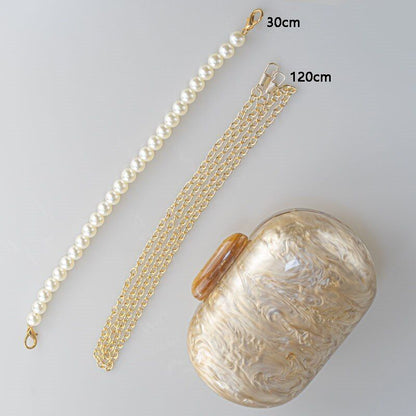 Pearl Acrylic Clutch Marble Handbag Evening Bag Wedding Wallet Party Prom Purse