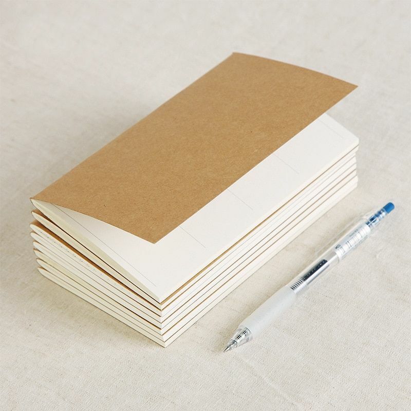 Kraft Paper Notebook Filler Paper Inserts Blank Dot Grid Notepad Diary Journal