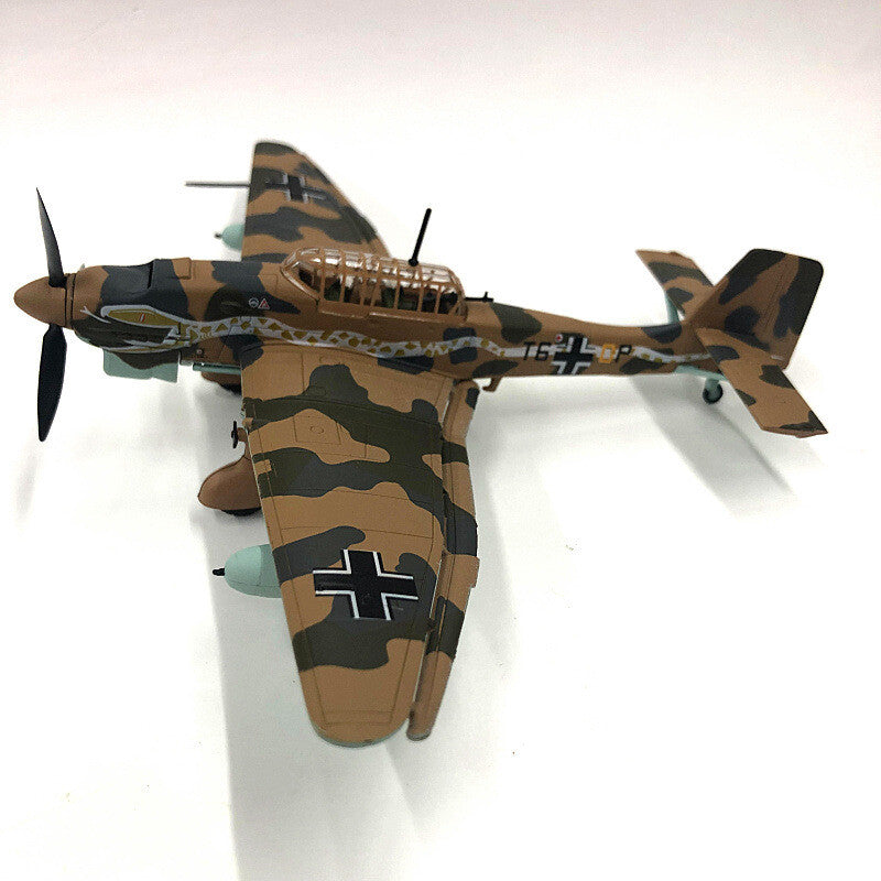 1/72 WWII German Air Force Stuka Ju-87 Bomber Model Military Fighter Ornaments B