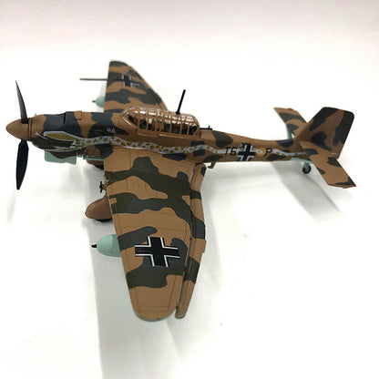 1/72 WWII German Air Force Stuka Ju-87 Bomber Model Military Fighter Ornaments B