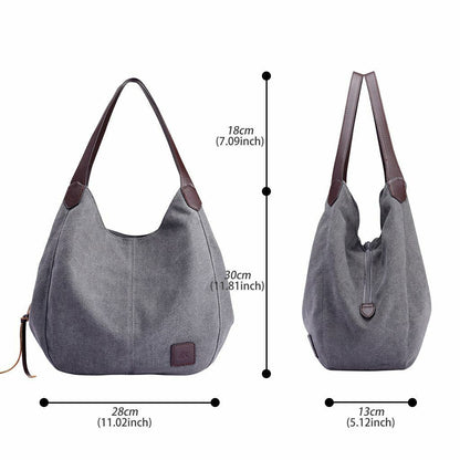 Women Large Canvas Handbag Shoulder Bag Travel Messenger Tote Purse Hobo Bags