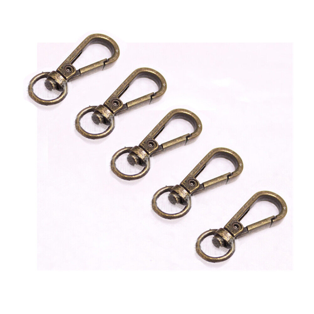 5PCS 4 Sizes Metal Swivel Trigger Lobster Clasp Hook Key Chain DIY Bag Parts ಇ