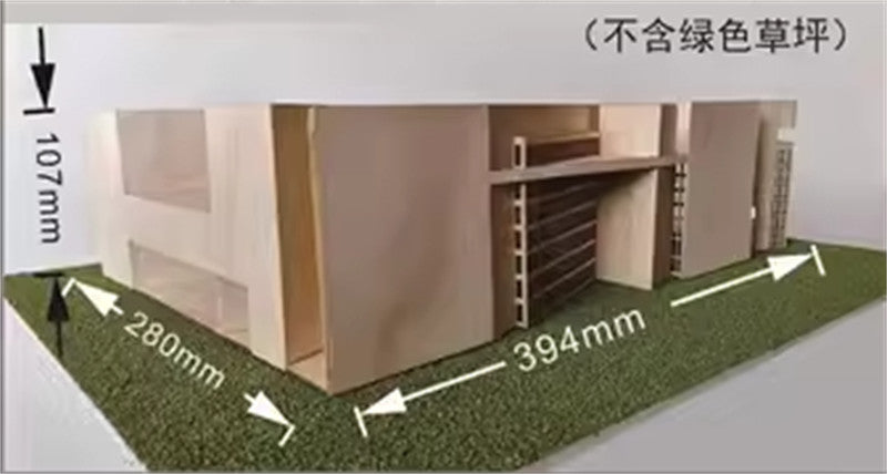 1:300 3D Wooden DIY Model Building Kits Art Gallery Assembly Kits Set