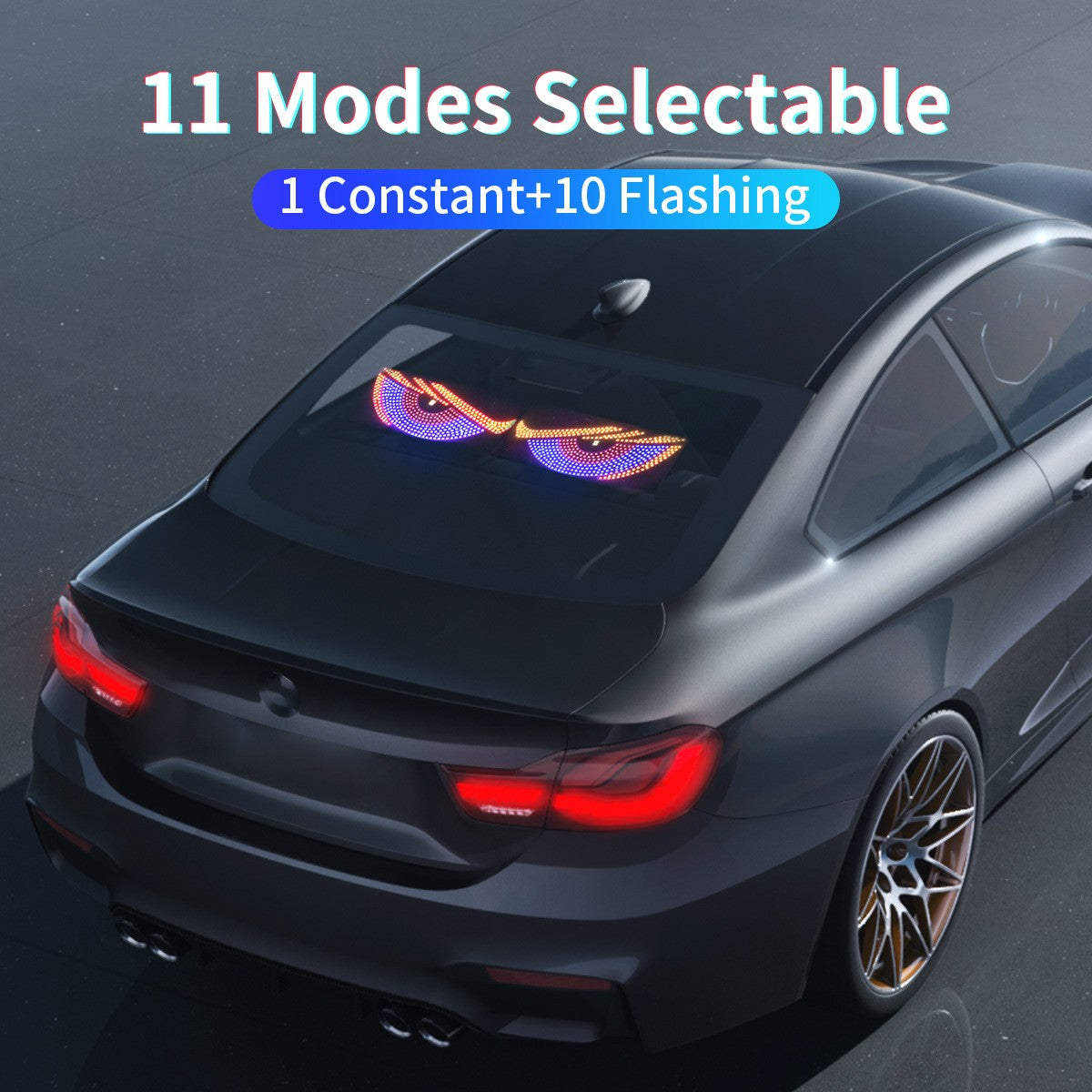 Car usb dynamic devil's eye light sticker car led display decorative light
