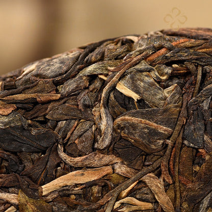 357g Raw Pu'er Tea Cake Yunnan Lincang Daxueshan Large Leaf Early Spring Aged