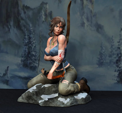 1/24 resin figures model Injured Laura Unassembled unpainted