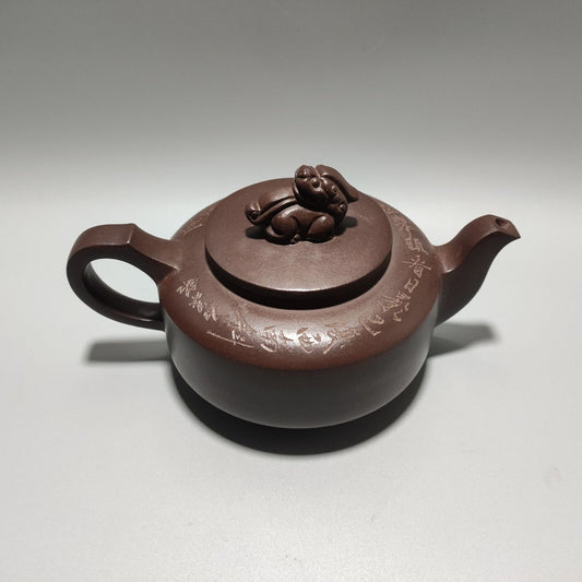 Chinese Yixing Purple Clay Teapot Tea Set Pot Zisha Ceramic Cute Decor Figurine