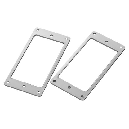2 Pcs Iron Humbucker Pickup Mounting Ring With Srcews For Les Paul LP Silver ff