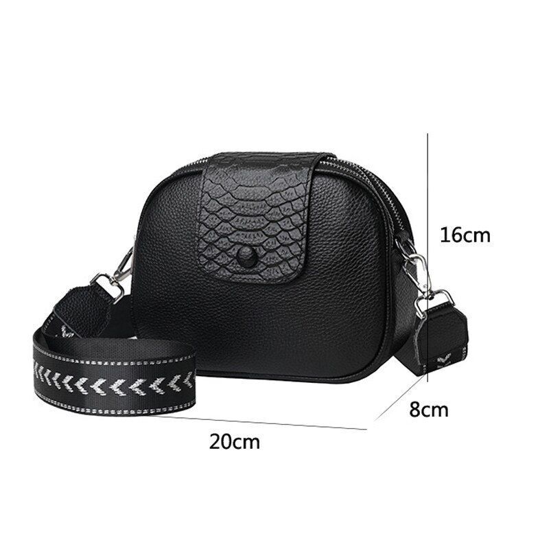 Crossbody Handbags Genuine Leather Shell Vintage Shoulder Sling Purse 20*16*8 CM