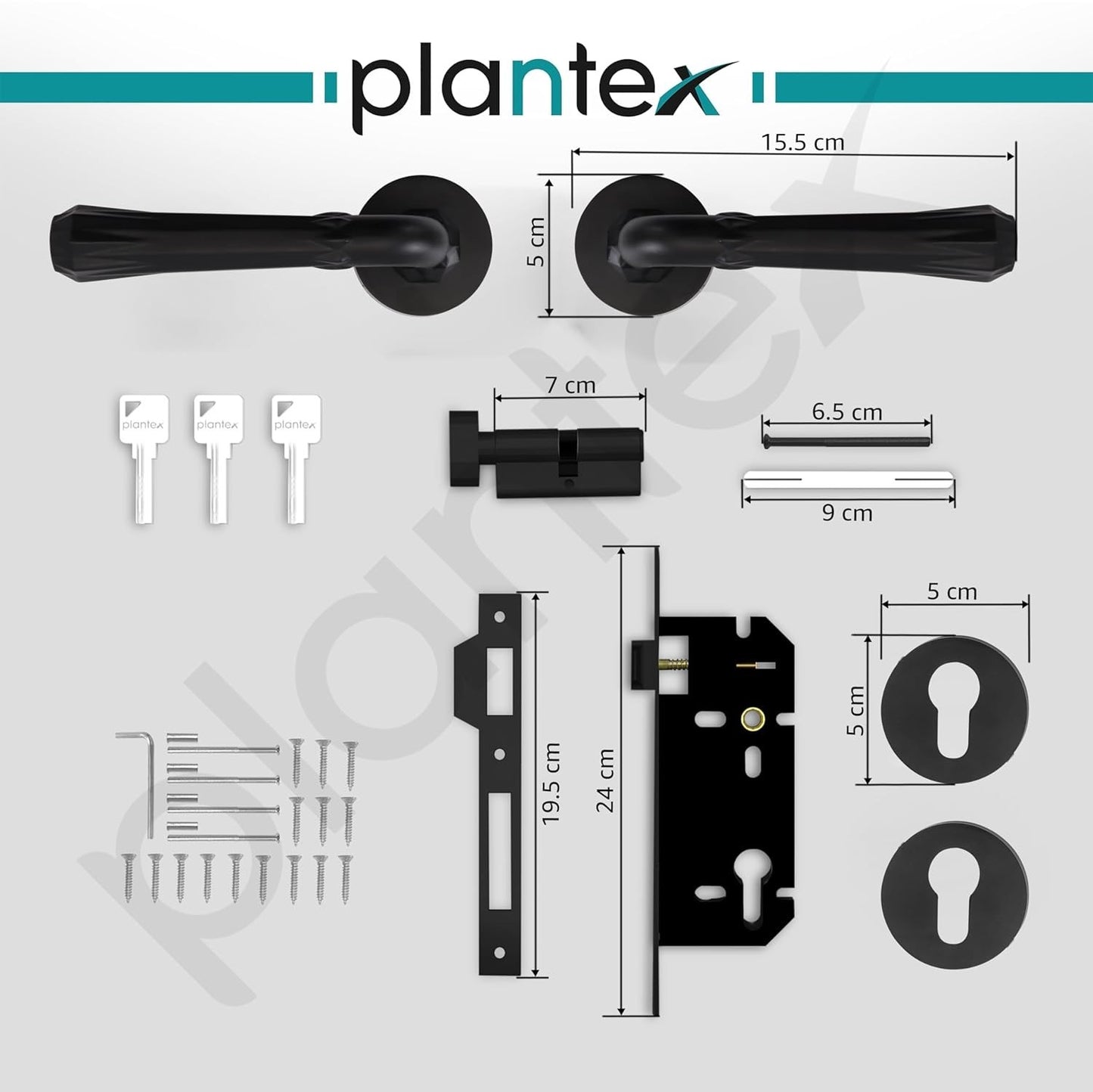 Heavy Duty Mortise Main Door Lock Set For Home Office With 3 Brass Keys