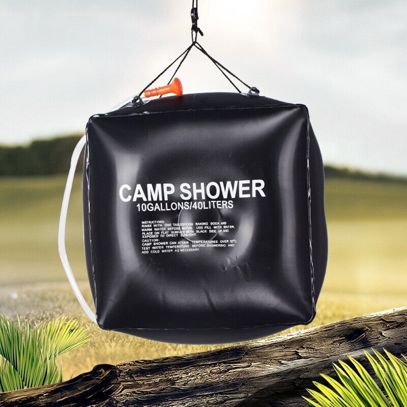 20L/40L Camping Shower Bag Solar Heated Portable Folding Outdoor Bath Bag Travel