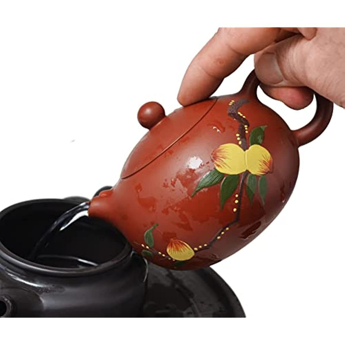 Teapot 6.8oz Chinese Yixing Clay Xishi Pots Handmade Colour Gongfu Tea fine Gift