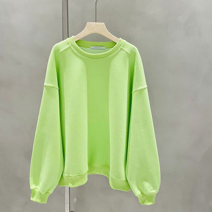 Sweatshirt Bag O-neck Pullover Hoodies Long- Sleeve Tops Lady Sweatshirts
