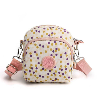 Nylon Shoulder Bag Waterproof Handbag Travelling Tote Crossbody Purse 14*1*17 CM