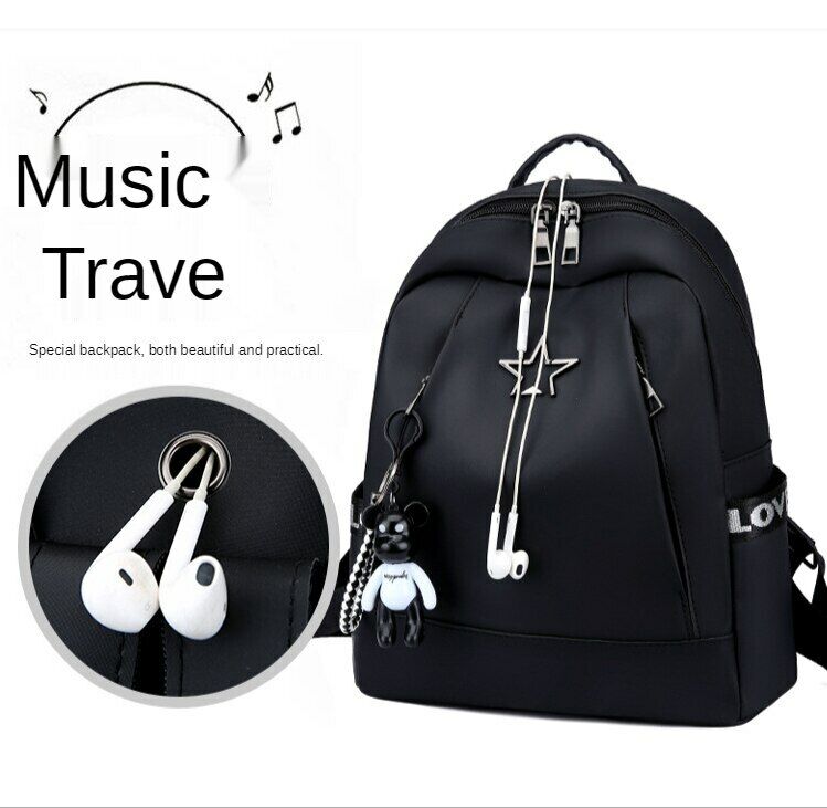 Oxford Cloth Schoolbag Solid Color Fashion Large Capacity Waterproof Bags Female