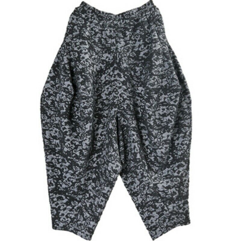 Ethnic Women Retro Jacquard Thick Bloomers Baggy Harem Pants Loose Fit Leisure L